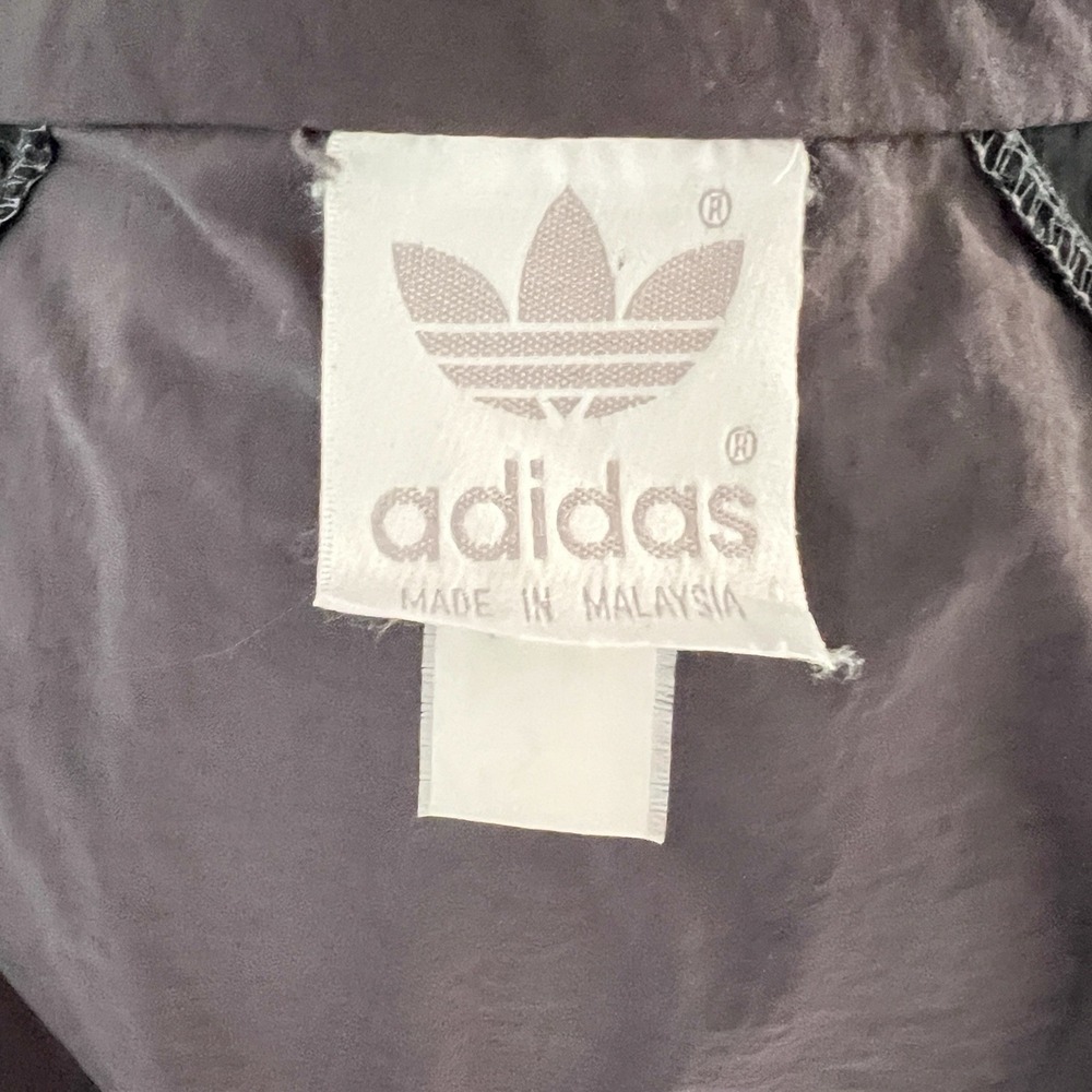 VTG Adidas Jacket Mens‎ XL White Red Grey Trefoil Track Windbreaker 80s Nylon - Picture 10 of 10